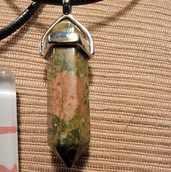 Horse pendant, Rose Quartz Heart, Unakite point, Horse bracelet. - Picture 3 of 5